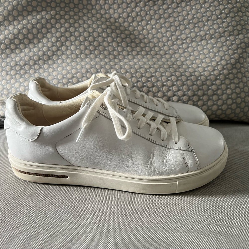Birkenstock Bend Low white leather sneakers shoes ladies size 41 10.5-11